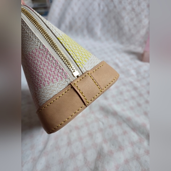 Louis Vuitton Giant Damier Top Handle Bag | Neutral Coated Canvas | Authentic - Picture 3 of 13